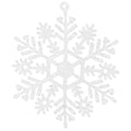 Decoratiune brad fulg de zapada, set 12 bucati, 9-10cm, alb