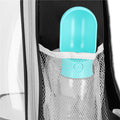 Rucsac transport animale talie mica-medie, maxim 12 kg, hublou panoramic transparent, buzunare laterale, gri