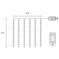 Ghirlanda luminoasa tip perdea 200 LED-uri, 2x2m, pentru interior, alimentare USB, alb
