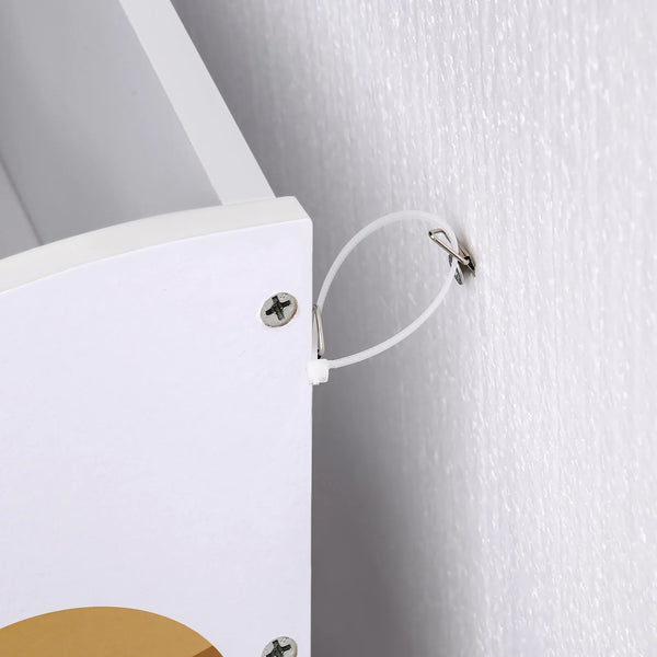 SONGMICS Organizator de jucarii si carti pentru copii, multifunctional cu 2 cutii de depozitare, 93x30x100cm, alb