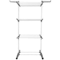 Uscator vertical pentru rufe, mobil si pliabil, cu doua umerase, 75x57x170cm, sarcina 20kg