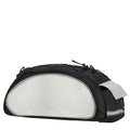 Geanta portbagaj bicicleta, 1 compartiment si 3 buzunare laterale, 40x20x17cm, negru cu elemente reflectorizante gri