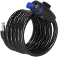 Lant antifurt bicicleta si trotineta, inchidere cheie, lungime 180 cm, Otel, Negru