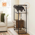 FEANDREA Mobilier 2 in 1 pentru pentru pisici cu ascunzatoare, 74x34x114cm, maro vintage