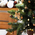 Set 6 ornamente pentru bradul de Craciun, fundita, 8cm, auriu