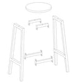VASAGLE Set 2 scaune bar inalte, sezut rotund, cadru din otel, inaltime 65 cm, stil industrial, maro rustic si negru