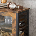 VASAGLE Dulap multifunctional pentru baie, stil industrial, 60x30x108cm, maro rustic si negru