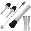 Set Cocktail Shaker Kit pentru barmani 550ml, KI13, 6 piese