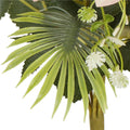Buchet de flori artificiale din poliester, 9 fire trandafiri, 40cm, roz