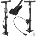 Pompa bicicleta cu manometru, accesorii umflare mingi si articole gonflabile, 160PSI, aluminiu, 60cm