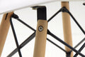 Set 4 scaune de bucatarie, design scandinav modern, sezut cu burete, alb