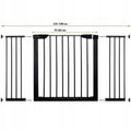 Poarta de siguranta Safety Gate pentru scari, ajustabila 131-138 cm, din otel, neagra