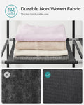 SONGMICS Garderoba din material textil, dulap portabil, cu rafturi si sina de agatat, 170x45x167cm, negru