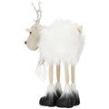 Figurina Craciun, Ren alb cu fular, inaltime 48cm