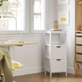 VASAGLE Dulap de podea pentru baie, multifunctional, 2 sertare, 30x30x89cm, alb