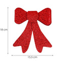 Set 2 ornamente pentru bradul de Craciun, fundita, 18cm, rosu