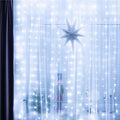 Ghirlanda luminoasa tip perdea 200 LED-uri, 2x2m, pentru interior, alimentare USB, alb