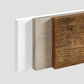 VASAGLE Raft de perete, set 3 bucati 30cm, 35cm si 40cm, 2 moduri de montare, maro rustic si negru