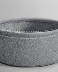 VASAGLE Masuta de cafea rotunda cu cos de stofa, statie de incarcare 2 prize si 2 USB, 45x50cm, negru