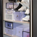 Set 10 cutii organizare pentru pantofi, 34x23x13, transparent