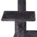 Ansamblu de joaca pentru pisici, cu loc pentru zgariat, hamac, minge, 121cm, grafit