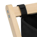 Cos de rufe cu 3 compartimente, cadru din lemn, 67x43x55 cm, 105 litri