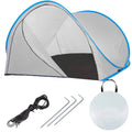 Cort plaja si picnic semi-deschis Sersimo, protectie UV, 200x120x110cm, gri