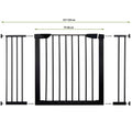 Poarta de siguranta Safety Gate pentru scari, ajustabila 117-124 cm, din otel, neagra