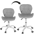Scaun de birou ergonomic, tapitat cu catifea, 120kg, gri