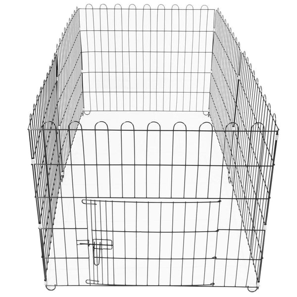 Tarc pentru animale de companie, din fier, forma configurabila, cu usa de acces, 3XL, 165x85x73cm, negru