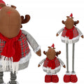 (DL) Figurina Craciun, Ren, picioare telescopice, inaltime extensibila 55-95cm