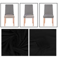 Set 4 huse pentru scaune de evenimente, marime universala, poliester si spandex, negru