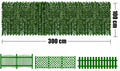 Panou paravan cu frunze artificiale pentru gard sau balcon, 100x300cm, verde