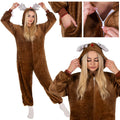 Pijama tip salopeta pentru adulti, model Ren, marime S