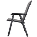 Scaun de gradina metalic, pliabil, 95x57x66cm, maxim 150kg, gri