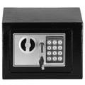 Seif electronic standard cu cifru si cheie, 170x230x170 mm, Otel, Negru
