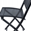 Set mobilier gradina Sersimo Oneiro, 2 scaune pliabile, 1 masa, negru