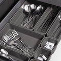 Organizator sertar bucatarie, 8 piese, gri