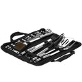 Set accesorii pentru gratar din inox, 20 de piese inclusiv perie, husa transport
