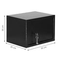 Seif standard cu cheie, 250x350x250 mm, Otel, Negru