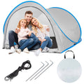Cort plaja si picnic semi-deschis Sersimo, protectie UV, 200x120x110cm, gri