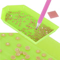 Set de broderie cu diamante 5D, 30x40cm, model Pom inflorit sub luna