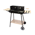 Gratar metalic pe carbuni, tava cromata, cu spita pentru rotisor, 104x88x45cm