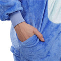 Pijama tip salopeta pentru adulti, model Stitch, marime M