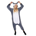 Pijama tip salopeta pentru adulti, model Lemur, marime M