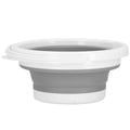 Lighean pliabil, rotund, din plastic si silicon, 25x19cm, 5litri, gri
