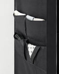 SONGMICS Garderoba din material textil, dulap portabil, cu rafturi si sina de agatat, 170x45x167cm, negru