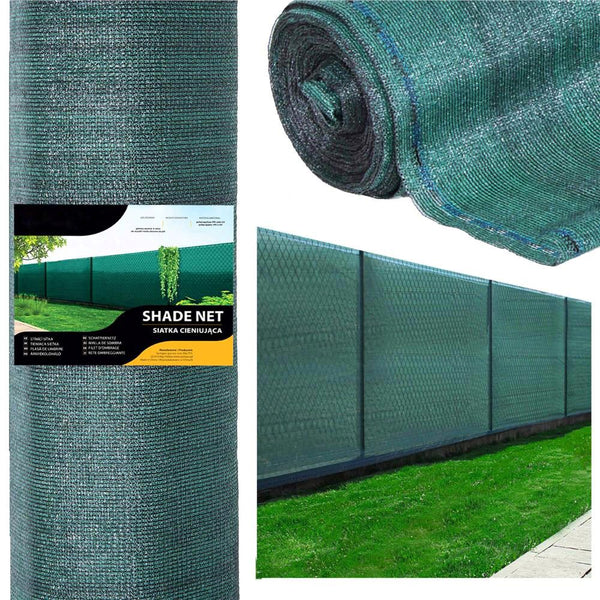 Plasa umbrire si intimitate pentru gard, 1m latime, 25m lungime, 140g densitate, verde