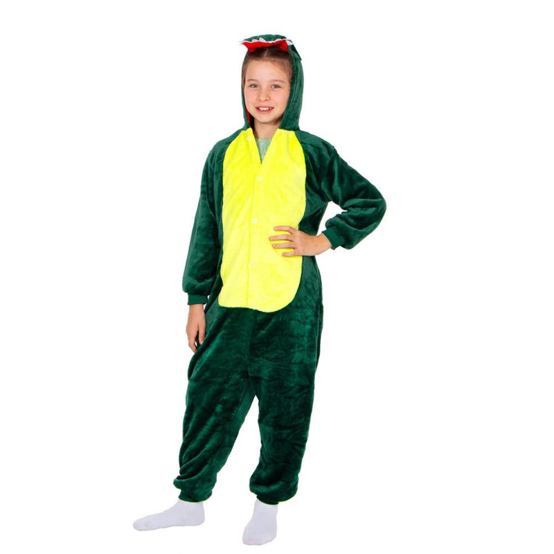 Pijama tip salopeta pentru copii, model Dragon, marime 120-130cm