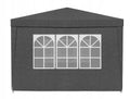 Cort pavilion de gradina, 300x300 cm, cu 4 pereti laterali cu ferestre, impermeabil cu rezistenta UV, gri